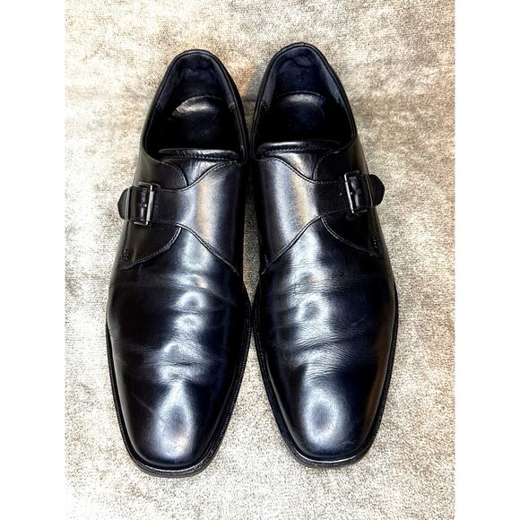 Ecco Monk Strap Black Leather Loafers Men’s 13 US 47 EU main image 5